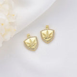 10PCS 14K Plated Brass Zirconia Crystal Charms Pendant
