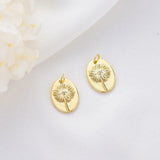 10PCS 14K Plated Brass Zirconia Crystal Charms Pendant