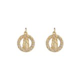 10PCS 14K Plated Brass Zirconia Crystal Charms Pendant