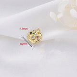 10PCS 14K Plated Zirconia Evil Eye Charms Pendant DIY Jewelry Making