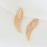 10PCS Brass Zirconia Wing Sun Charms DIY Jewelry Making