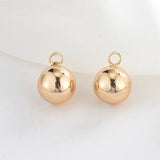 10PCS Brass Metal Love Heart Circle Charms DIY Jewelry Making