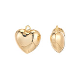 10PCS Brass Metal Love Heart Circle Charms DIY Jewelry Making