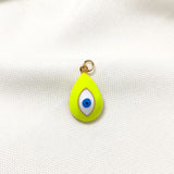 10PCS Evil Eye Charm Pendant, Copper 14K Plated DIY Jewelry Making