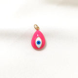 10PCS Evil Eye Charm Pendant, Copper 14K Plated DIY Jewelry Making
