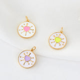 10PCS Copper 14K Plated Oil Love Heart Charm Pendant DIY Jewelry Making