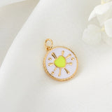 10PCS Copper 14K Plated Oil Love Heart Charm Pendant DIY Jewelry Making