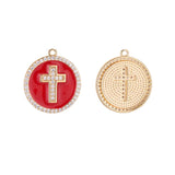 10PCS/Lot Copper 14K Plated Star Cross Charm Pendant DIY Jewelry Making