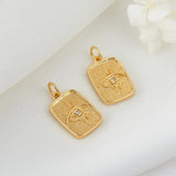 10PCS Zirconia Evil Eye Palm Charms Pendant DIY Accessories