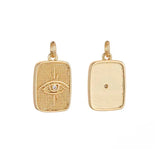 10PCS Zirconia Evil Eye Palm Charms Pendant DIY Accessories