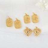 10PCS Zirconia Evil Eye Palm Charms Pendant DIY Accessories