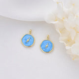 10PCS Copper Dripping Oil Charms Pendant DIY Necklace Jewelry Making