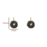 10PCS Copper Dripping Oil Charms Pendant DIY Necklace Jewelry Making