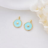 10PCS Copper Dripping Oil Charms Pendant DIY Necklace Jewelry Making