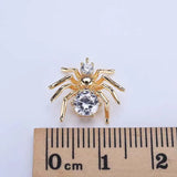10PCS/LOT Zirconia Crystal Spider Charms Necklace Pendant DIY Accessories