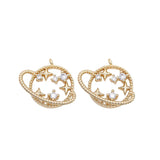 Copper Zirconia Crystal Star Charms DIY Necklace Earring Pendant