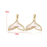 10PCS Copper Fish Tail Charms Necklace Pendant DIY Accessories