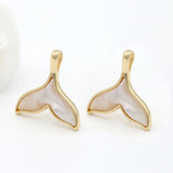 10PCS Copper Fish Tail Charms Necklace Pendant DIY Accessories
