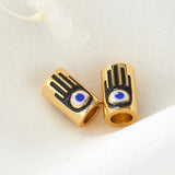 Plated Copper Evil Eye Bracelet Necklace Beads Jewelry Access.