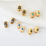 Plated Copper Evil Eye Bracelet Necklace Beads Jewelry Access.