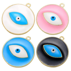 10PCS/LOT Brass Eye Pendant for DIY Necklace Earrings