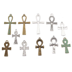 10PCS Large Ankh Egyptian Cross Charms for Jewelry Making