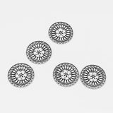10PCS Hollow Filigree Flower Charms Pendants for Jewelry