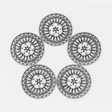 10PCS Hollow Filigree Flower Charms Pendants for Jewelry
