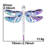 10PCS Dragonfly Rhinestone Alloy Charm for Jewelry Making Vintage