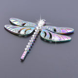 10PCS Dragonfly Rhinestone Alloy Charm for Jewelry Making Vintage