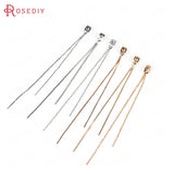 10PCS Brass Tassel Chains Earrings Stopper Jewelry Findings