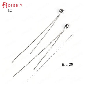 10PCS Brass Tassel Chains Earrings Stopper Jewelry Findings