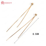 10PCS Brass Tassel Chains Earrings Stopper Jewelry Findings