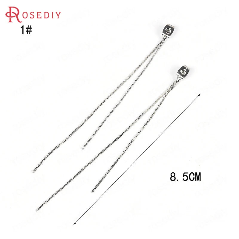 10PCS Brass Tassel Chains Earrings Stopper Jewelry Findings