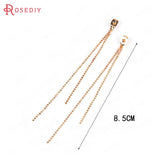 10PCS Brass Tassel Chains Earrings Stopper Jewelry Findings