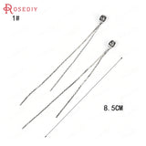 10PCS Brass Tassel Chains Earrings Stopper Jewelry Findings