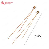 10PCS Brass Tassel Chains Earrings Stopper Jewelry Findings