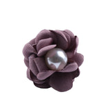 10PCS 3.5CM Pearl Center Fabric Flowers DIY Wedding Dress Accessorie