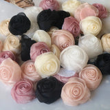 10PCS Chiffon Rose Flowers Dress Socks Hats DIY Hair Accessories