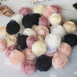 10PCS Chiffon Rose Flowers Dress Socks Hats DIY Hair Accessories