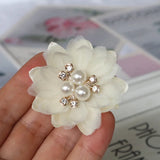 10PCS Fabric Flowers Hair Accessories DIY Decoration