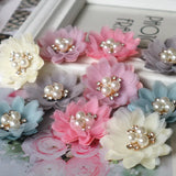 10PCS Fabric Flowers Hair Accessories DIY Decoration