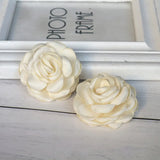 10PCS Satin Rose Fabric Artificial Flower Head Wedding Dress Hair DIY