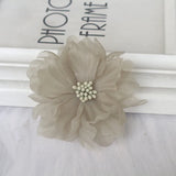 10PCS 6.5CM Chiffon Flowers DIY Hair Accessories Dress Shoes Hats
