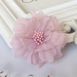 10PCS 6.5CM Chiffon Flowers DIY Hair Accessories Dress Shoes Hats