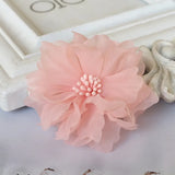 10PCS 6.5CM Chiffon Flowers DIY Hair Accessories Dress Shoes Hats