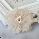 10PCS 6.5CM Chiffon Flowers DIY Hair Accessories Dress Shoes Hats