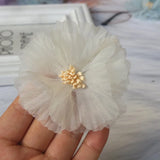 10PCS 7.5CM Chiffon Flowers DIY Hair Accessories Wedding Dress Decoration