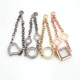 Adjustable Chain Locket Bracelets - DIY Memory Photo Floating Charm Jewelry
