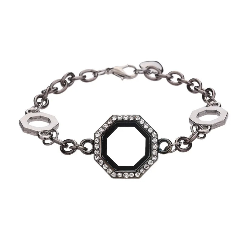Adjustable Chain Locket Bracelets - DIY Memory Photo Floating Charm Jewelry